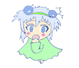 Cute frog girl everyday and makeover sticker #5288329