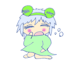 Cute frog girl everyday and makeover sticker #5288331
