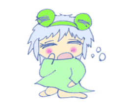 Cute frog girl everyday and makeover sticker #5288331