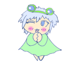 Cute frog girl everyday and makeover sticker #5288332