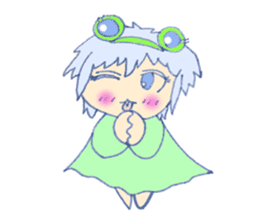 Cute frog girl everyday and makeover sticker #5288332