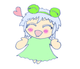 Cute frog girl everyday and makeover sticker #5288333