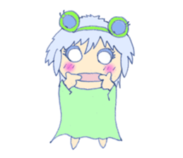 Cute frog girl everyday and makeover sticker #5288334