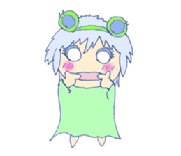 Cute frog girl everyday and makeover sticker #5288334