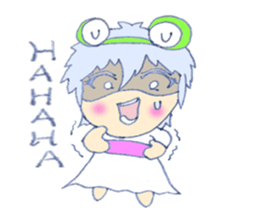 Cute frog girl everyday and makeover sticker #5288336