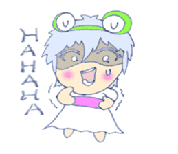 Cute frog girl everyday and makeover sticker #5288336