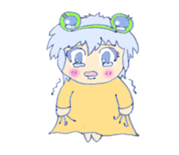 Cute frog girl everyday and makeover sticker #5288338