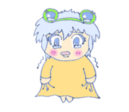 Cute frog girl everyday and makeover sticker #5288338