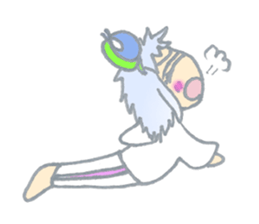 Cute frog girl everyday and makeover sticker #5288340