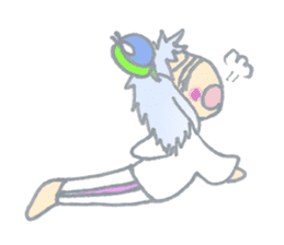 Cute frog girl everyday and makeover sticker #5288340