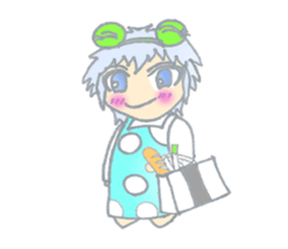 Cute frog girl everyday and makeover sticker #5288341