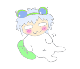 Cute frog girl everyday and makeover sticker #5288342