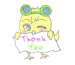 Cute frog girl everyday and makeover sticker #5288350