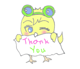 Cute frog girl everyday and makeover sticker #5288350