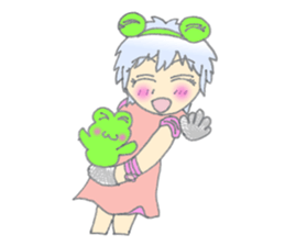 Cute frog girl everyday and makeover sticker #5288351