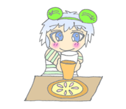 Cute frog girl everyday and makeover sticker #5288352