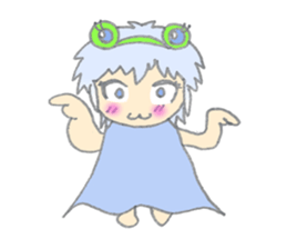 Cute frog girl everyday and makeover sticker #5288355