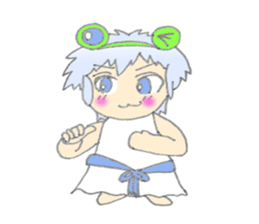 Cute frog girl everyday and makeover sticker #5288357