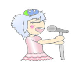 Cute frog girl everyday and makeover sticker #5288358