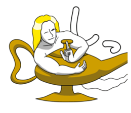 genie of the lamp sticker #5288830
