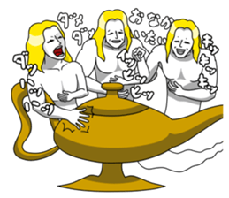 genie of the lamp sticker #5288832