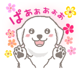 White Puppy - Great Pyrenees- sticker #5290245