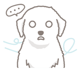 White Puppy - Great Pyrenees- sticker #5290247