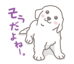 White Puppy - Great Pyrenees- sticker #5290249