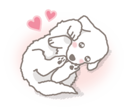 White Puppy - Great Pyrenees- sticker #5290250