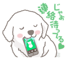 White Puppy - Great Pyrenees- sticker #5290255