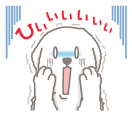 White Puppy - Great Pyrenees- sticker #5290268