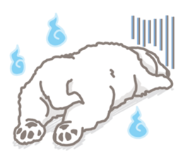 White Puppy - Great Pyrenees- sticker #5290272