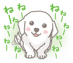 White Puppy - Great Pyrenees- sticker #5290275