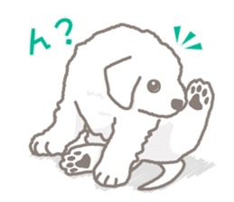 White Puppy - Great Pyrenees- sticker #5290276