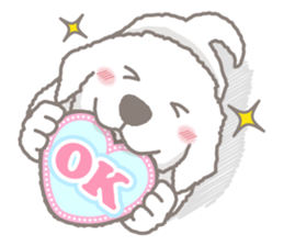 White Puppy - Great Pyrenees- sticker #5290277