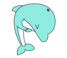 Funny dolphin sticker #5290736