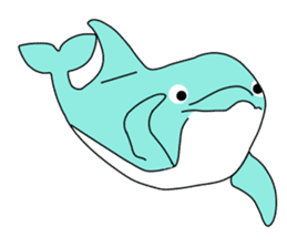 Funny dolphin sticker #5290744