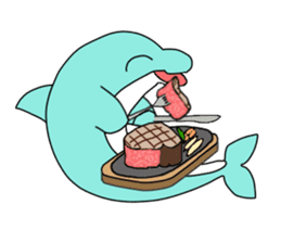 Funny dolphin sticker #5290754