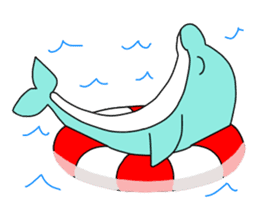 Funny dolphin sticker #5290759