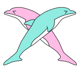 Funny dolphin sticker #5290763
