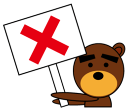 Black Eyebrows Bear 2 sticker #5291559