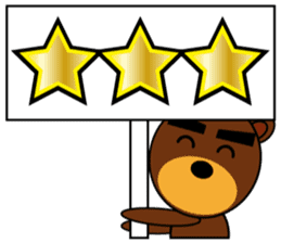 Black Eyebrows Bear 2 sticker #5291560