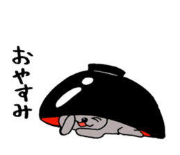 The cute cat with bowl sticker #5291611