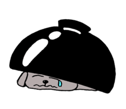 The cute cat with bowl sticker #5291615