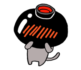 The cute cat with bowl sticker #5291623