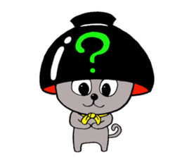 The cute cat with bowl sticker #5291627