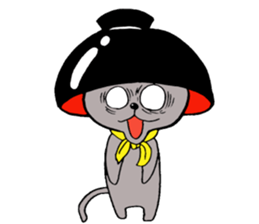 The cute cat with bowl sticker #5291628