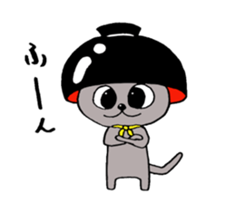 The cute cat with bowl sticker #5291633