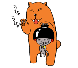 The cute cat with bowl sticker #5291637