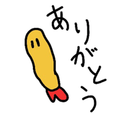 The character of the loose fried shrimp3 sticker #5292285